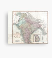Vintage Map of India (1806) Metal Print