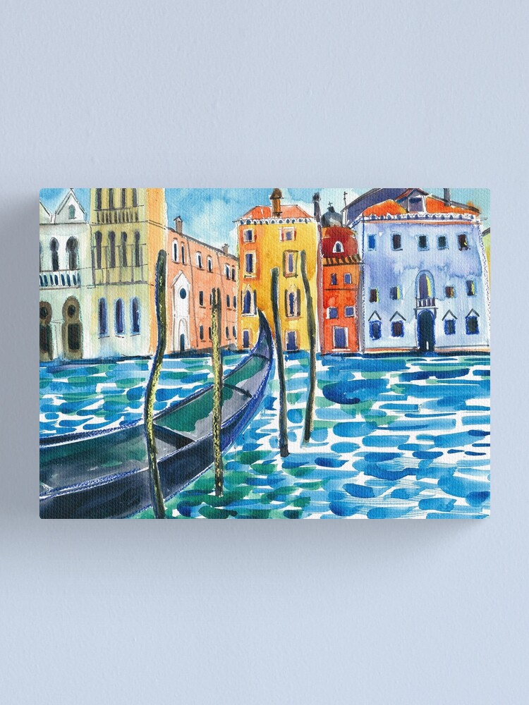 Alternate view of Venice - Original watercolour landscape by Francesca Whetnall Canvas Print