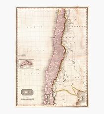 Vintage Map of Chile (1818) Photographic Print