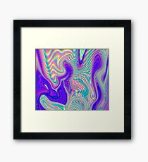 Purple Holographic Pattern Framed Print