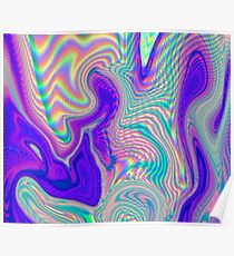 Purple Holographic Pattern Poster