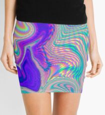 Lila holographische Muster Minirock