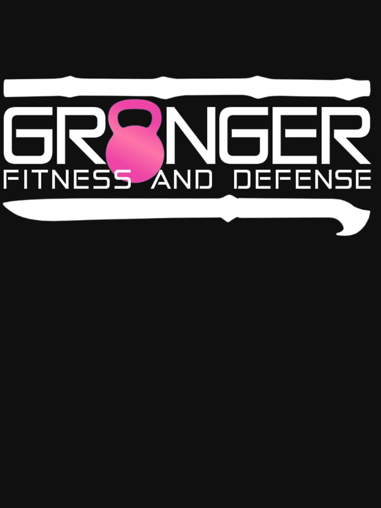 Classic logo in pink and white for Granger Fitness and Defense by johngranger