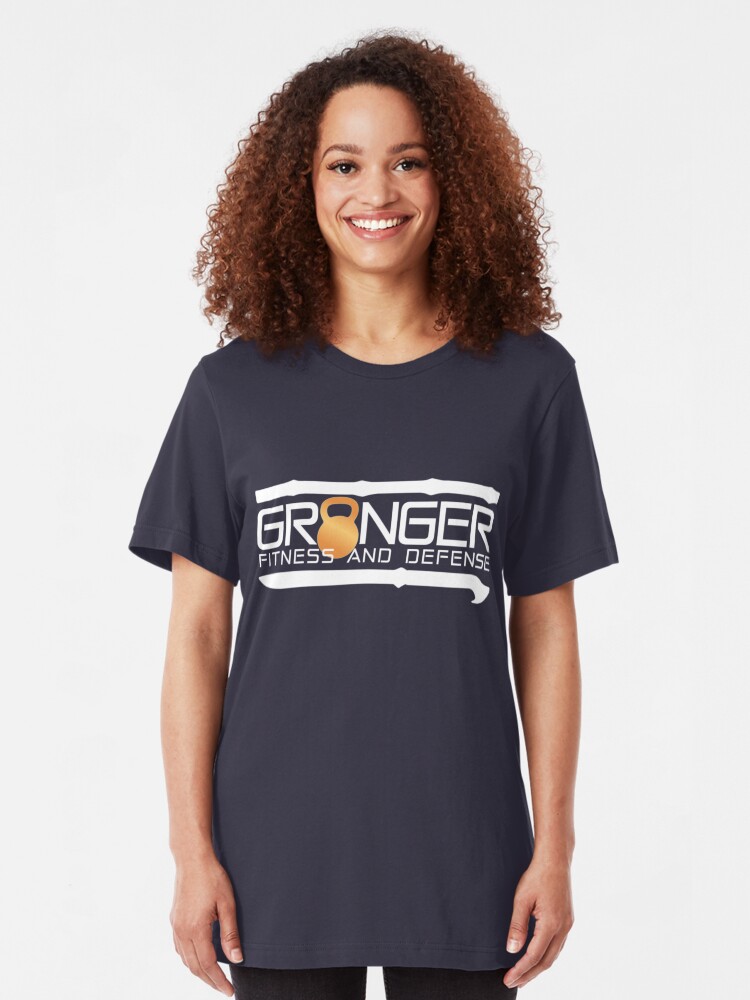 Alternate view of Classic Full Logo for Granger Fitness and Defense Slim Fit T-Shirt