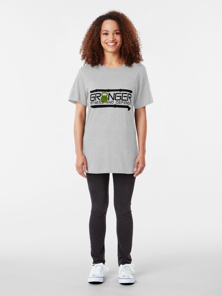 Alternate view of Green Full Logo for Granger Fitness and Defense Slim Fit T-Shirt