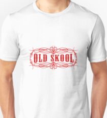 Old Skool Pinstripe Design in red Unisex T-Shirt