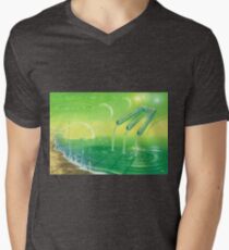 Aquatic Illusion By Moonset Men's V-Neck T-Shirt
