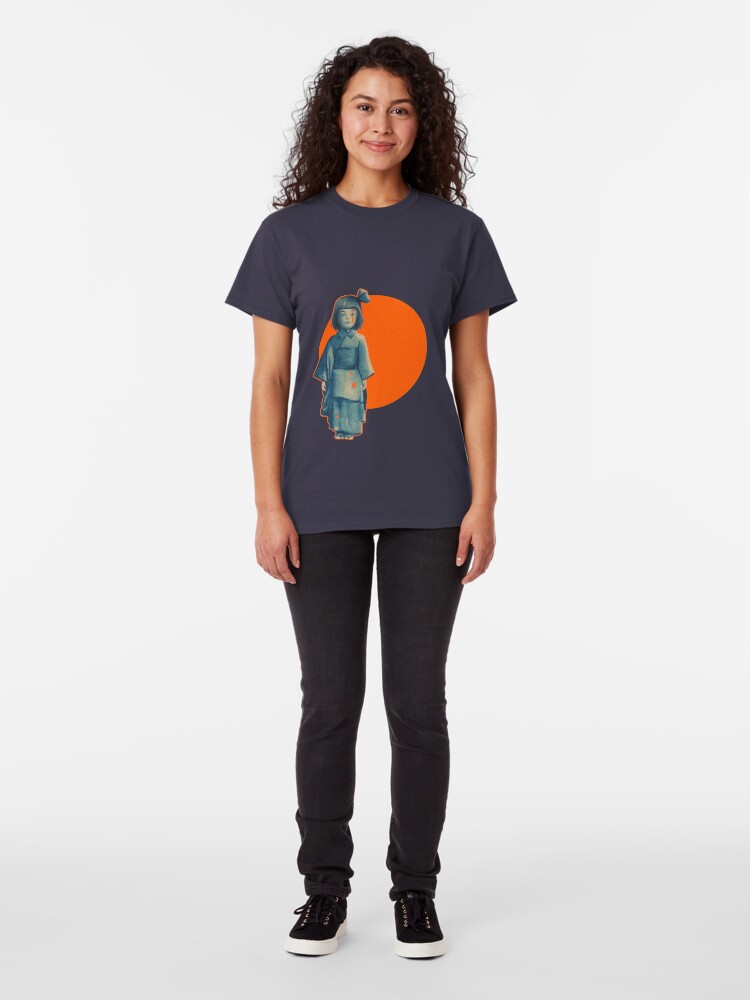 Alternate view of little girl in blue Classic T-Shirt
