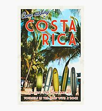 Surfing in Costa Rica isn't easy. Photographic Print