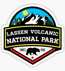 LASSEN VOLCANIC NATIONAL PARK CALIFORNIA MOUNTAINS HIKE HIKING CAMP CAMPING Sticker