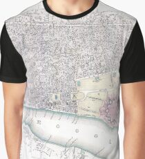 Vintage Map of Calcutta India (1842) Graphic T-Shirt