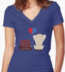 u p Women's Fitted V-Neck T-Shirt