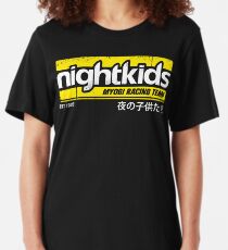Initial D - NightKids Tee (White) Slim Fit T-Shirt