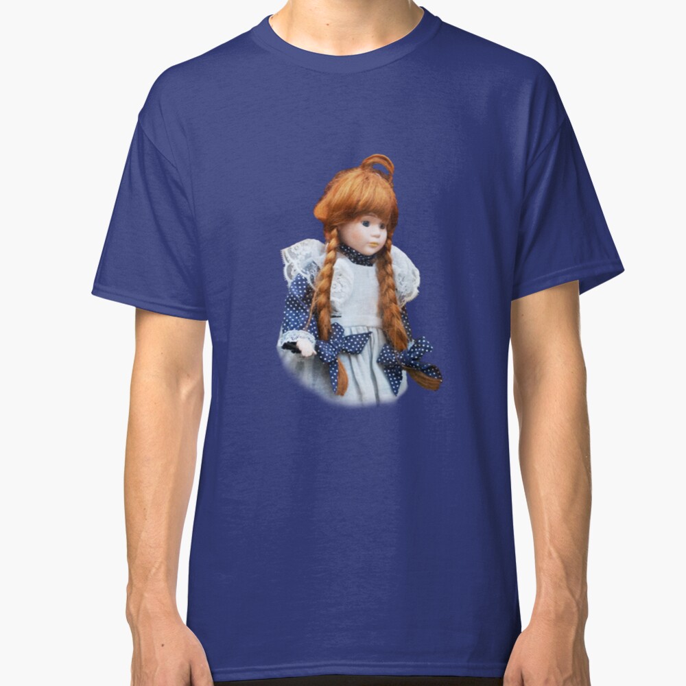 Red haired porcelain doll Classic T-Shirt