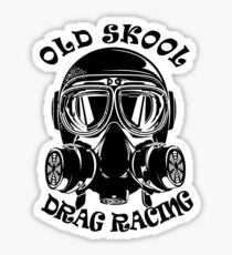 Old Skool Drag Racing Design Sticker