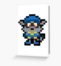 Pixel Sly Cooper Greeting Card