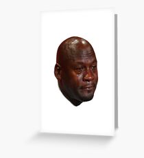 Michael Jordan crying Greeting Card
