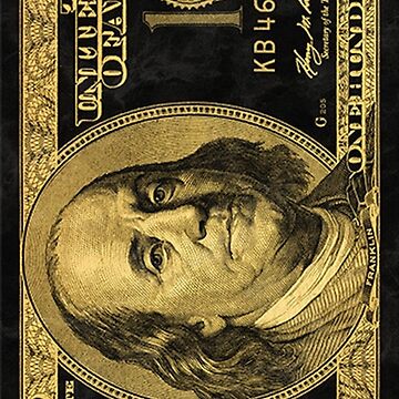 Artwork thumbnail, 100 Dollar Bill Black Gold by BuksDesigns