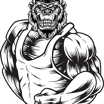  Gym Gorilla Muscular Trainer Bulking Building Ape Work Out  Premium T-Shirt : Clothing, Shoes & Jewelry