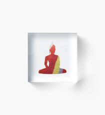 Stripy Buddha Acrylic Block