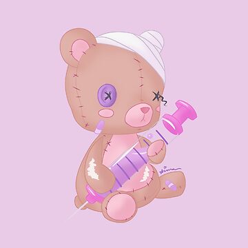 Emo Teddy Bear Pin for Sale by yngsyx