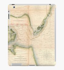 Vintage Map of The Chesapeake Bay Entrance (1855) iPad Case/Skin