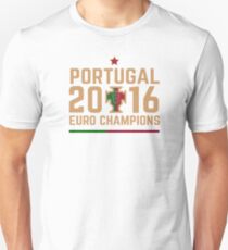 Portugal Euro 2016 Champions T-Shirts etc. ID-2 on White Unisex T-Shirt