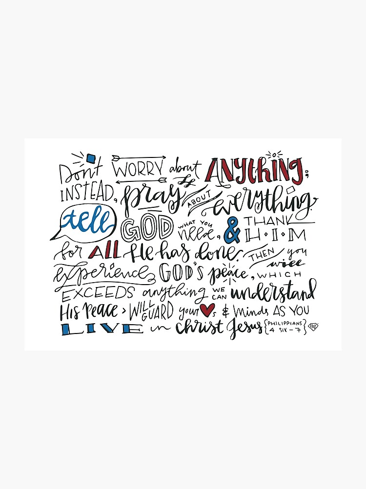 Philippians 46 7 Nlt Design 3 Photographic Print