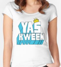 Yas Kween Women's Fitted Scoop T-Shirt