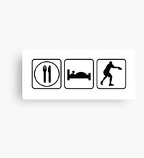 Lienzo Comer, dormir, frisbee