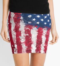 American Flag - Grunge Mini Skirt