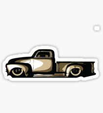Chev pick up truck slammed hot rod Sticker