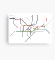 Minimal Tube Map Canvas Print