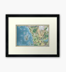 Map of the sword coast Framed Print