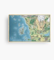 Map of the sword coast Canvas Print