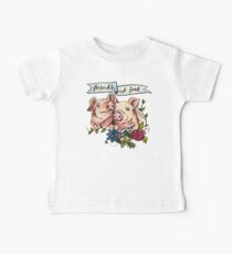 "Freunde, nicht Essen" Schwein Veggie Vegan Illustration Baby T-Shirt