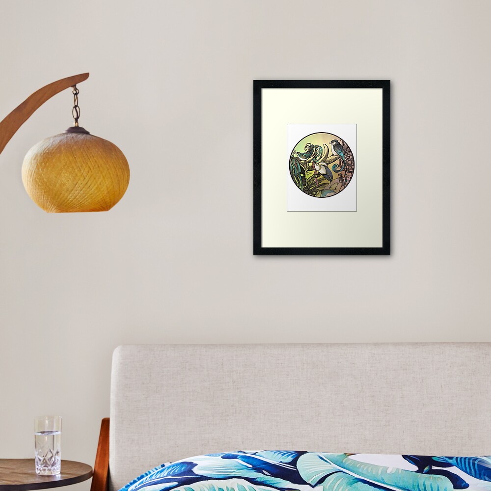 Three birds Framed Art Print