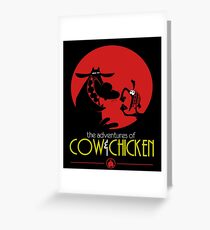 The adventures of Cow and Chicken 2 Greeting Card