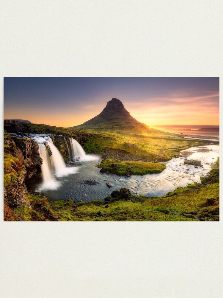 Alternate view of Kirkjufellfoss, Iceland Photographic Print