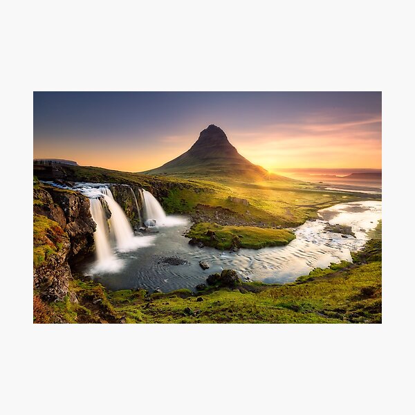 Kirkjufellfoss, Iceland Photographic Print
