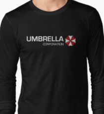 Umbrella Corps - White text Long Sleeve T-Shirt