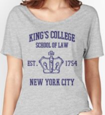 HAMILTON BROADWAY MUSICAL King's College School of Law Est. 1854 Greatest City in the World Women's Relaxed Fit T-Shirt