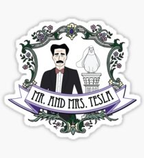 Mr. And Mrs. Tesla Sticker