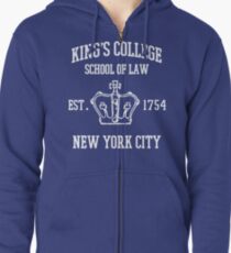 HAMILTON BROADWAY MUSICAL King's College Rechts- schule Est. 1854 Größte Stadt der Welt Hoodie mit Reißverschluss