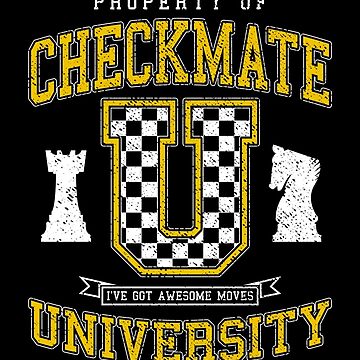 Checkmate University Vintage College Varsity Chess Player | Poster