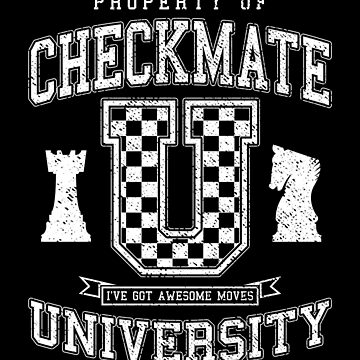 Checkmate University Vintage College Varsity Chess Player Poster for Sale  by GrandeDuc