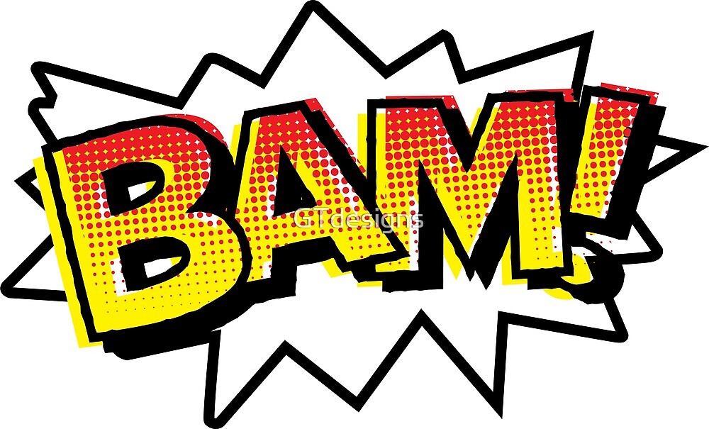 "BAM! Comic Onomatopoeia" by GTdesigns | Redbubble