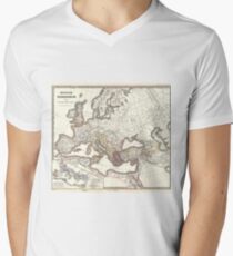 Vintage Map of The Roman Empire (1865) Men's V-Neck T-Shirt