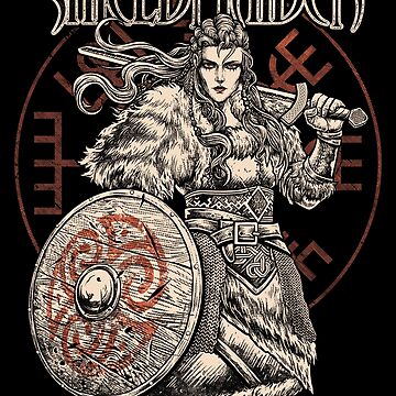 Viking Shieldmaiden Norse Female Warrior Runes' Unisex Tri-Blend T-Shirt