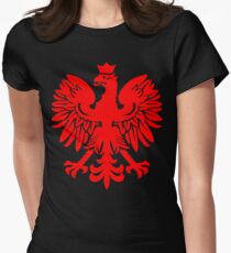 Polish Flag Red Eagle Women's Fitted T-Shirt